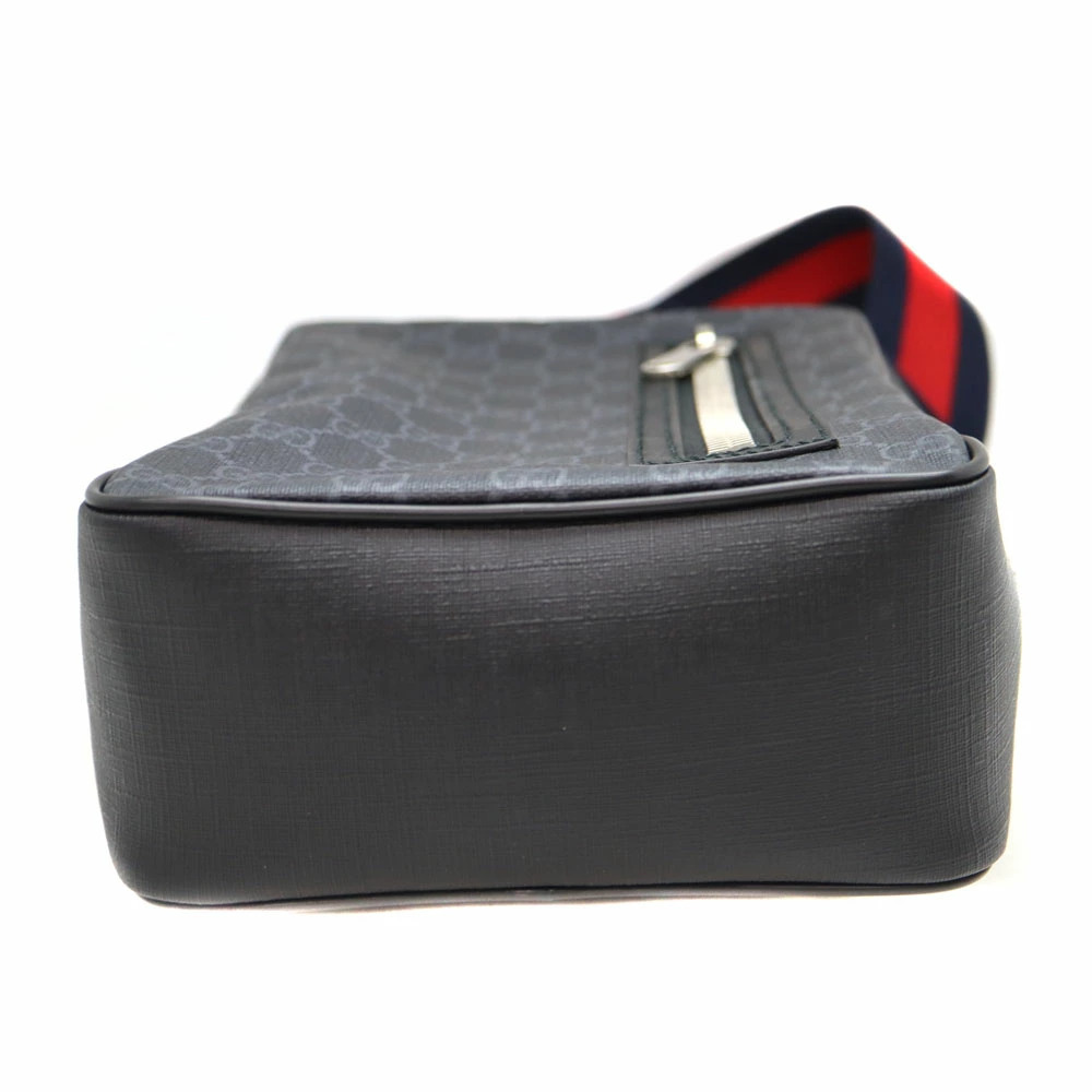 Gucci Body Bum Crossbody Belt Bag GG Supreme Black Gray - Picture 5 of 6